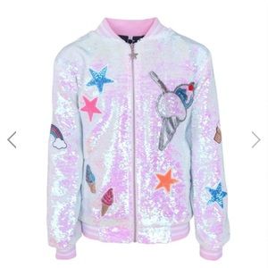 Lola and the boys: ice cream sequin flip bomber